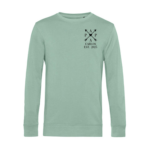 Personalisiertes Sweatshirt für Herren - PAPA EST. Kreuzpfeile