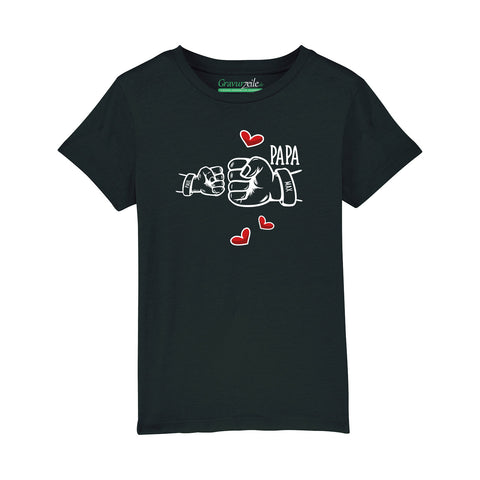 Personalisiertes T-Shirt Set für Vater & Kind - Papa Fist Bump