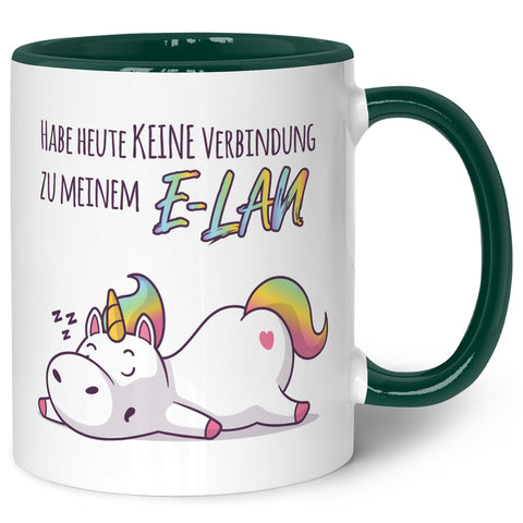 Bedruckte Tasse mit Spruch E-Lan