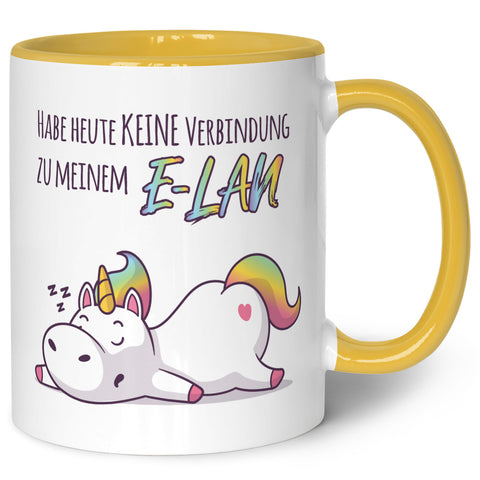 Bedruckte Tasse mit Spruch E-Lan