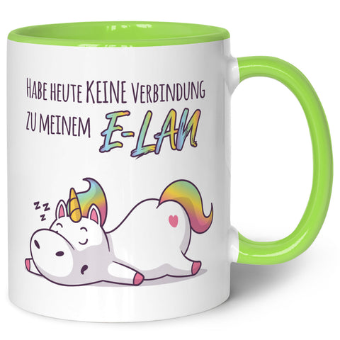 Bedruckte Tasse mit Spruch E-Lan