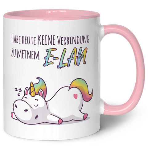 Bedruckte Tasse mit Spruch E-Lan