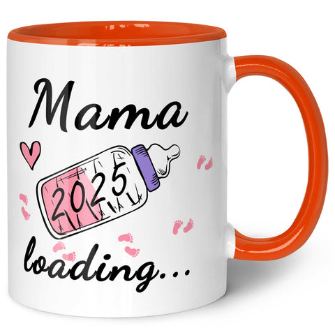 Bedruckte Tasse mit Spruch - Baby Loading in versch. Varianten