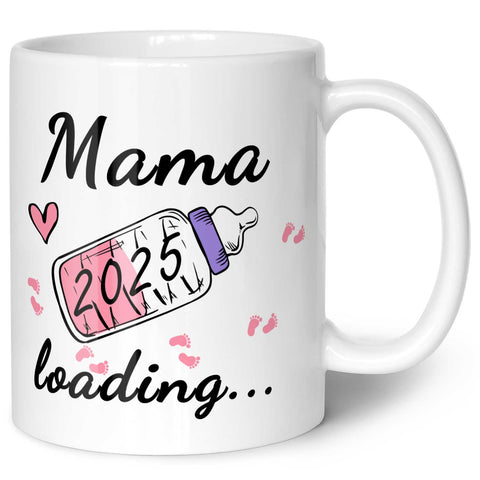 Bedruckte Tasse mit Spruch - Baby Loading in versch. Varianten