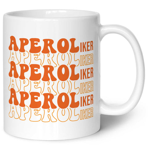 Bedruckte Tasse mit Aperol Spritz Motiv - Aperoliker - Aperol Geschenk für Frauen und Männer