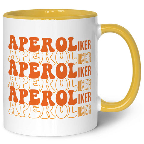 Bedruckte Tasse mit Aperol Spritz Motiv - Aperoliker - Aperol Geschenk für Frauen und Männer