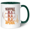 Bedruckte Tasse mit Aperol Spritz Motiv - Kaffee bla bla bla Aperol - Aperol Geschenk