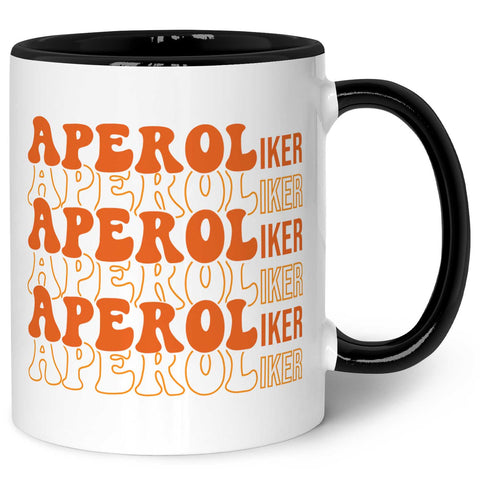 Bedruckte Tasse mit Aperol Spritz Motiv - Aperoliker - Aperol Geschenk für Frauen und Männer