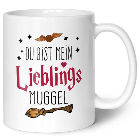 Bedruckte Tasse mit Spruch - Du bist mein Lieblingsmuggel
