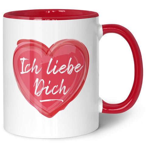 Bedruckte Tasse mit Spruch - Ich liebe dich