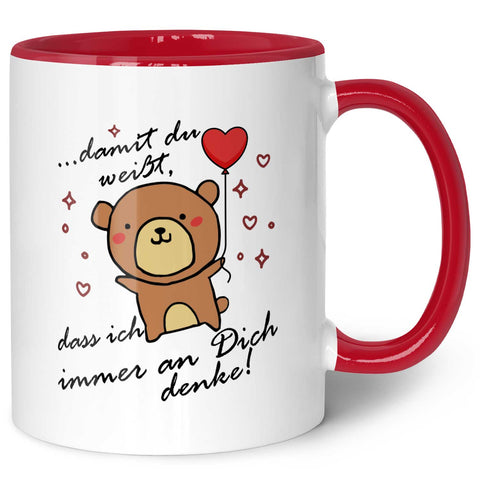 Bedruckte Tasse mit Spruch - Damit du weisst