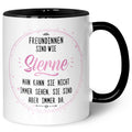Bedruckte Tasse mit Spruch Freundinnen sind wie Sterne