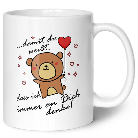 Bedruckte Tasse mit Spruch - Damit du weisst