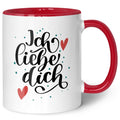 Bedruckte Tasse mit Spruch - Ich liebe dich V2