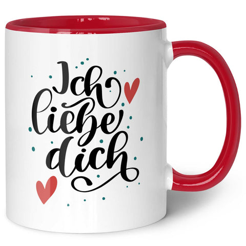 Bedruckte Tasse mit Spruch - Ich liebe dich V2
