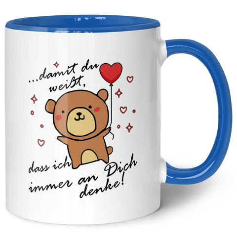 Bedruckte Tasse mit Spruch - Damit du weisst