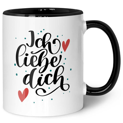 Bedruckte Tasse mit Spruch - Ich liebe dich V2