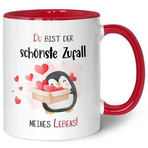 Bedruckte Tasse mit Spruch - Du bist der schönste Zufall meines Lebens