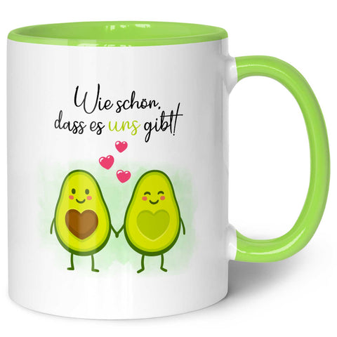 Bedruckte Tasse mit Spruch - Avocado Love