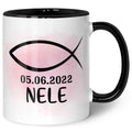 Bedruckte Tasse - zur Konfirmation mit Name & Datum