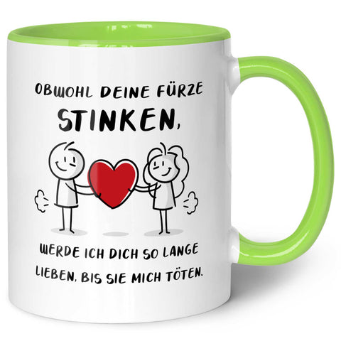 Bedruckte Tasse mit Spruch - Deine Fürze stinken