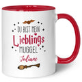 Bedruckte Tasse mit Spruch - Du bist mein Lieblingsmuggel mit Namen