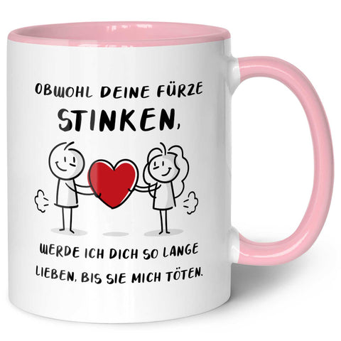 Bedruckte Tasse mit Spruch - Deine Fürze stinken