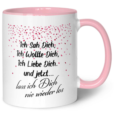 Bedruckte Tasse mit Spruch - Ich sah dich