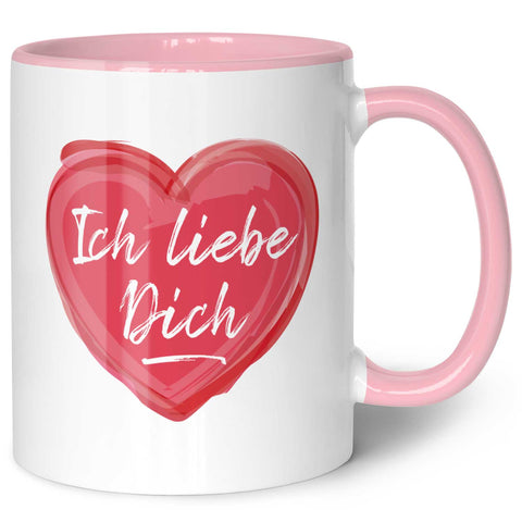 Bedruckte Tasse mit Spruch - Ich liebe dich