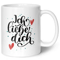 Bedruckte Tasse mit Spruch - Ich liebe dich V2
