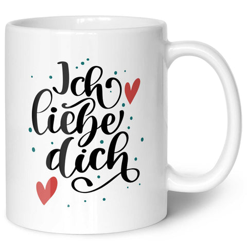 Bedruckte Tasse mit Spruch - Ich liebe dich V2
