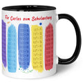 Bedruckte Tasse mit dem 1x1 - personalisiert mit Name