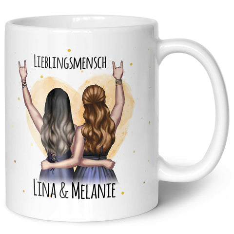 Bedruckte Tasse mit Konfiguration - Beste Freundin