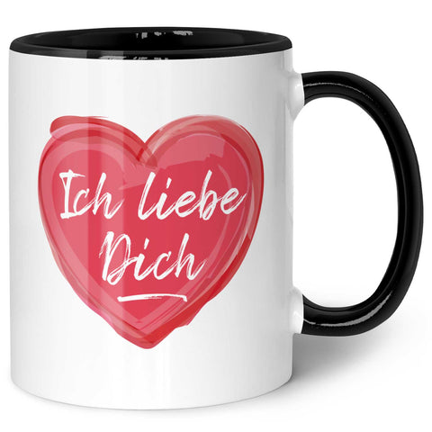Bedruckte Tasse mit Spruch - Ich liebe dich