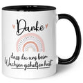 Bedruckte Tasse mit Spruch - "Danke dass du uns beim Wachsen geholfen hast" V2