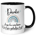 Bedruckte Tasse mit Spruch - "Danke dass du uns beim Wachsen geholfen hast" V2