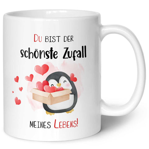 Bedruckte Tasse mit Spruch - Du bist der schönste Zufall meines Lebens