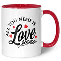 Bedruckte Tasse mit Spruch - All you need is love