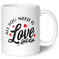 Bedruckte Tasse mit Spruch - All you need is love