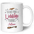 Bedruckte Tasse mit Spruch - Du bist mein Lieblingsmuggel mit Namen