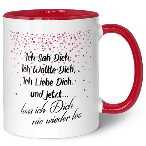 Bedruckte Tasse mit Spruch - Ich sah dich