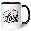 Bedruckte Tasse mit Spruch - All you need is love