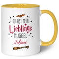 Bedruckte Tasse mit Spruch - Du bist mein Lieblingsmuggel mit Namen