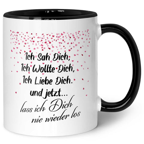 Bedruckte Tasse mit Spruch - Ich sah dich