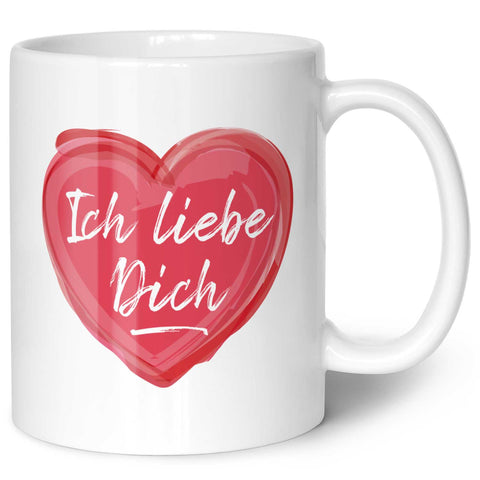Bedruckte Tasse mit Spruch - Ich liebe dich