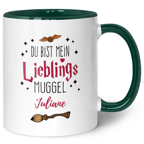 Bedruckte Tasse mit Spruch - Du bist mein Lieblingsmuggel mit Namen