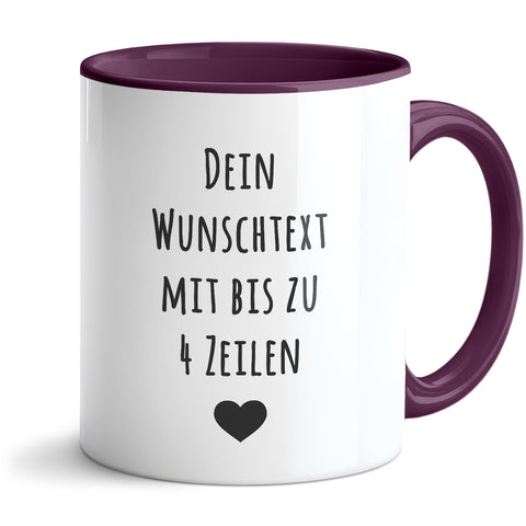 Bedruckte Tasse - Wunschtext - Personalisiert mit deinem Wunschmotiv