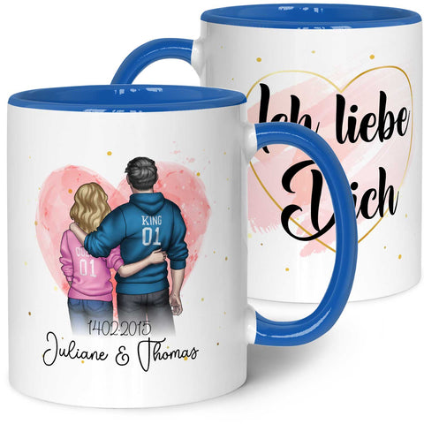 Bedruckte Tasse mit Konfiguration - Pärchen Motiv