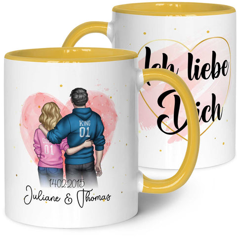 Bedruckte Tasse mit Konfiguration - Pärchen Motiv