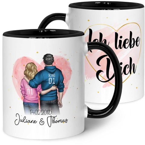 Bedruckte Tasse mit Konfiguration - Pärchen Motiv